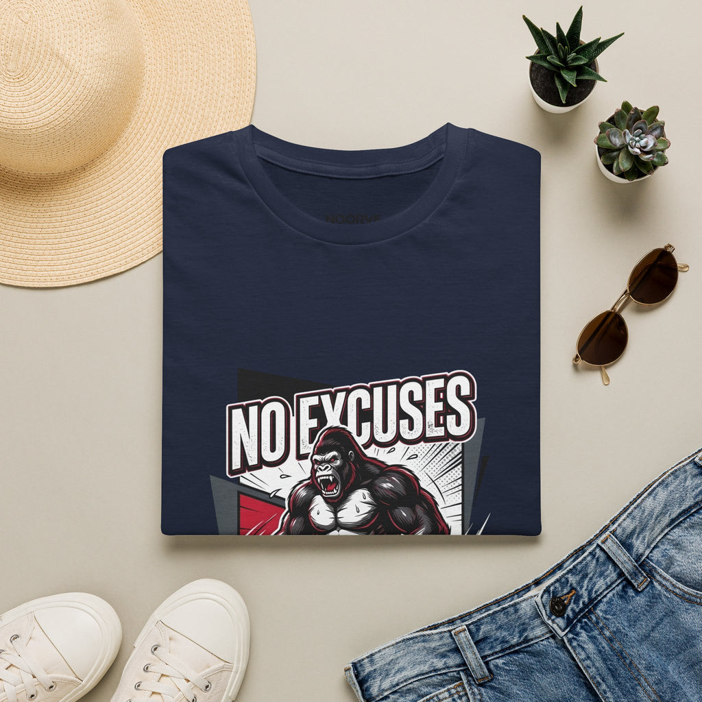 No Excuses T-Shirt — Motivational Gym Gorilla Fitness Tee | Noorve | T-Shirt