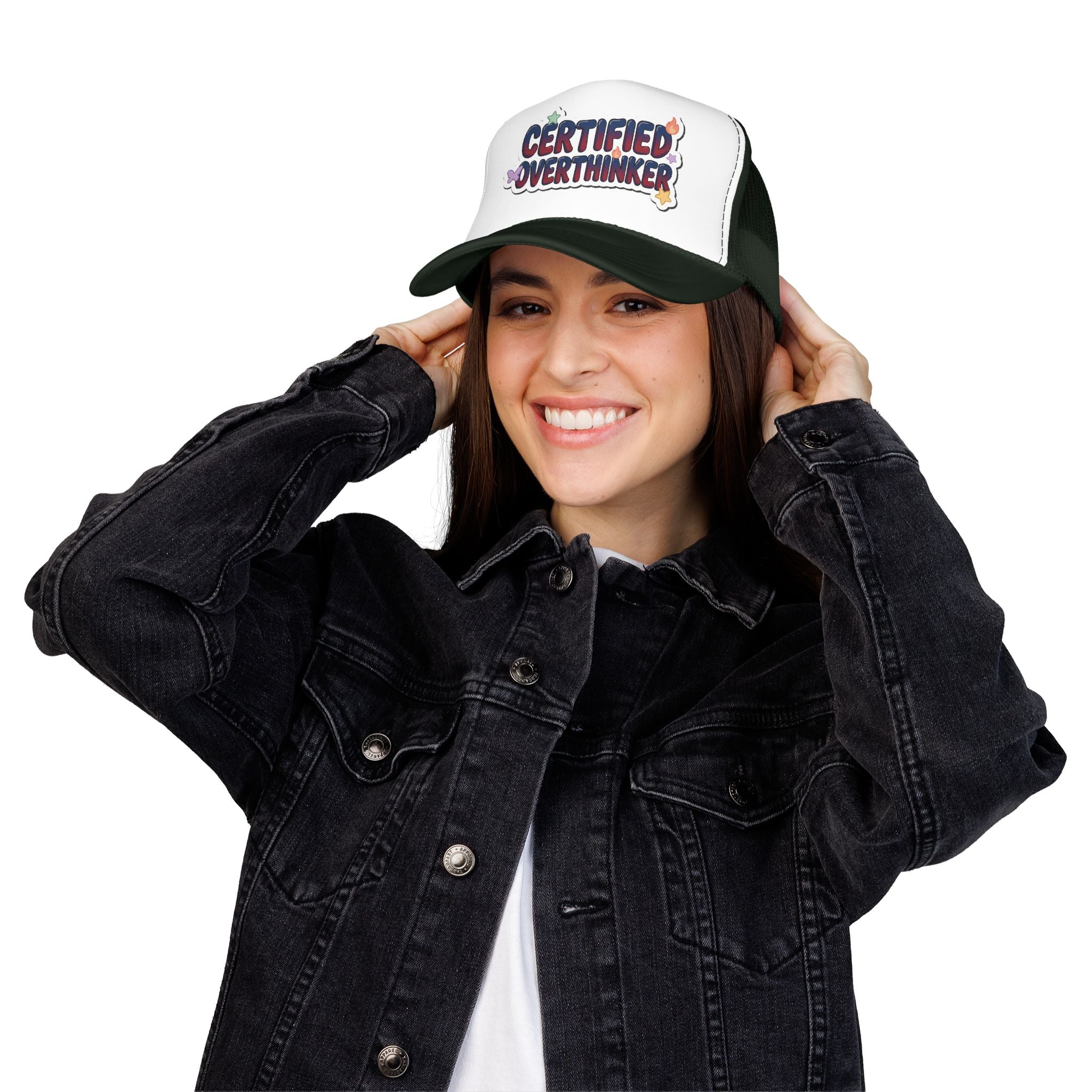 Trucker Hat — "Certified Overthinker" Foam Patch Cap