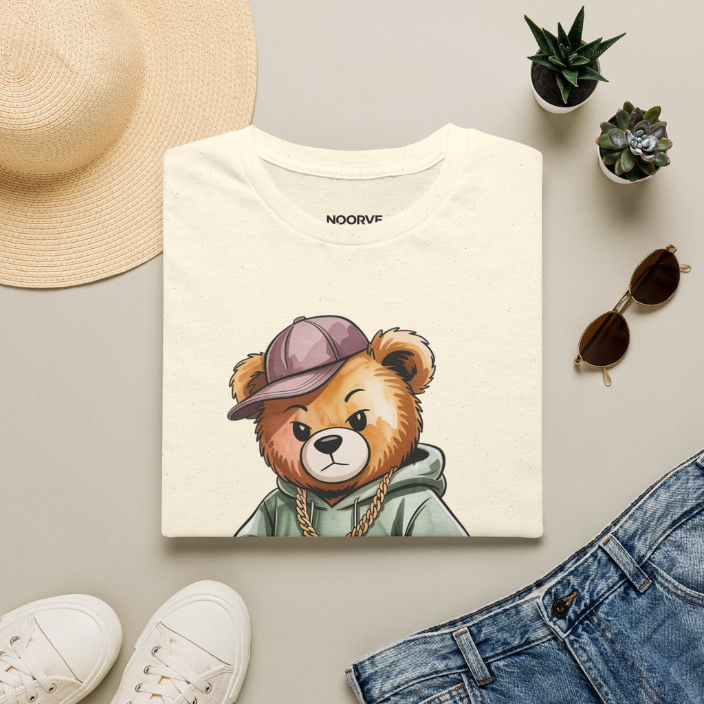 Casual Bear Graphic T-Shirt — Cool Teddy in Hoodie & Cap | Noorve | T-Shirt