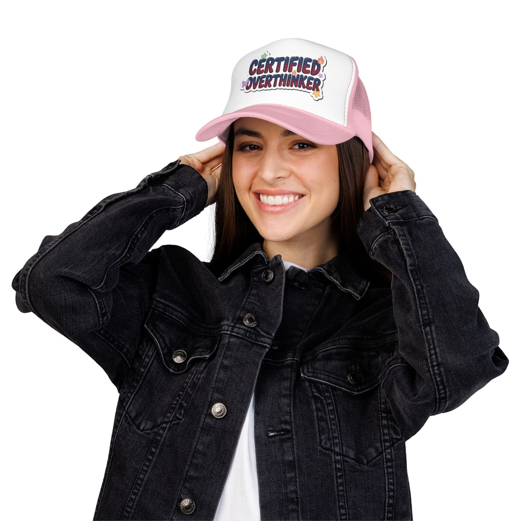 Trucker Hat — "Certified Overthinker" Foam Patch Cap