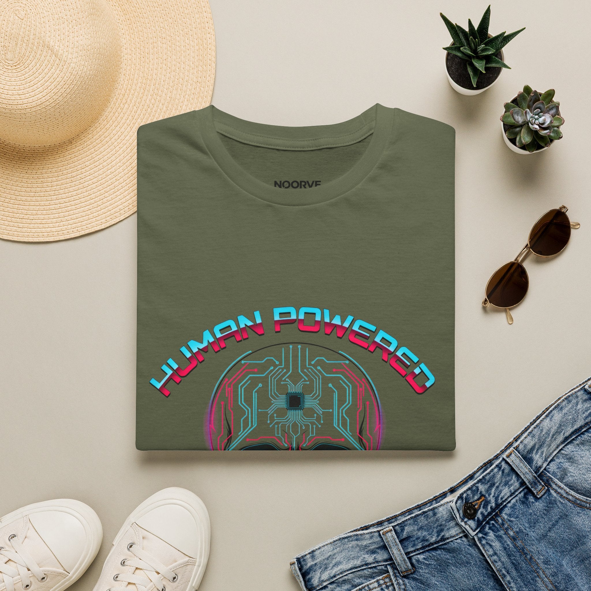 Skull Human Powered Graphic T-Shirt | Noorve | T-Shirt