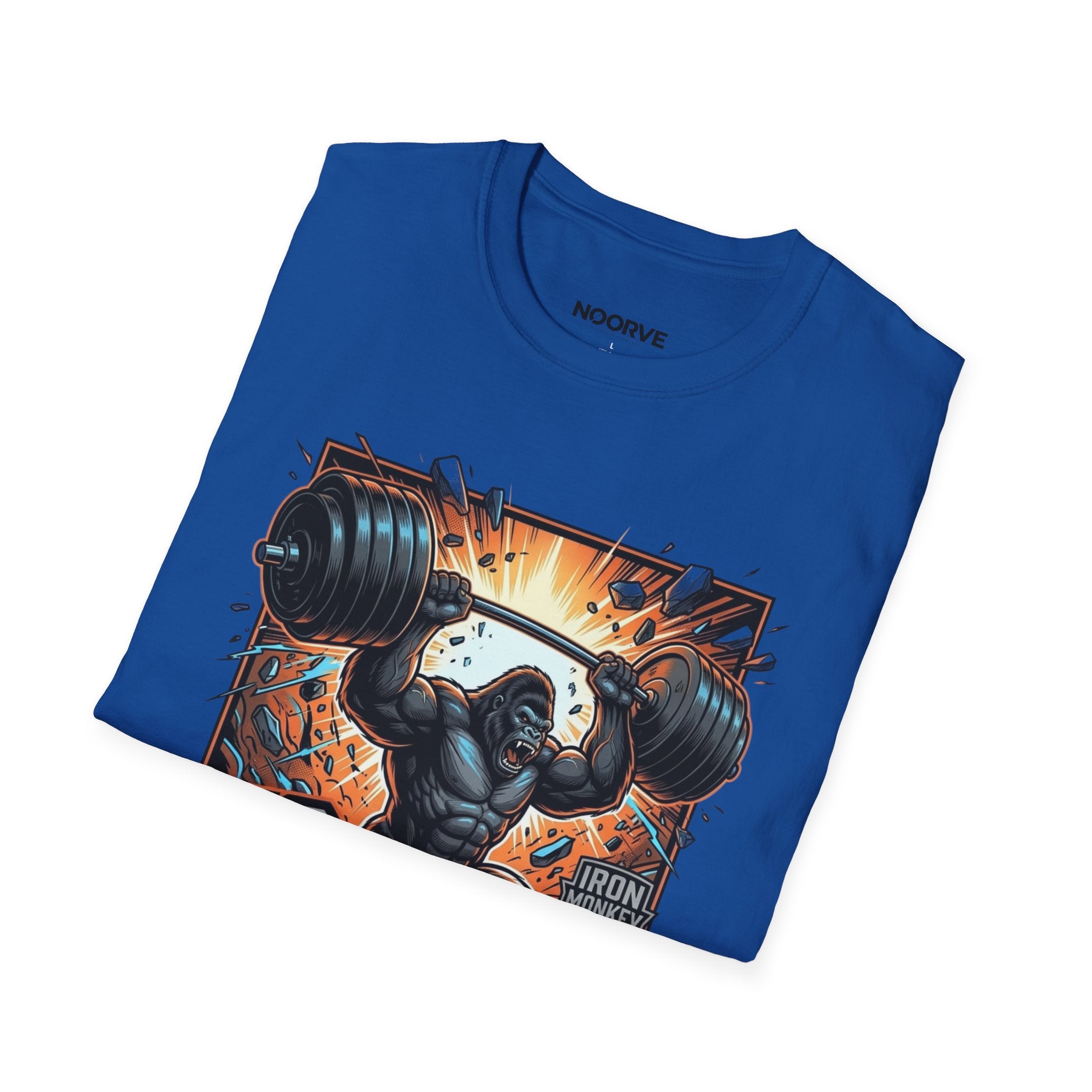 Motivational Weightlifting T-Shirt — 'No Excuses' Gorilla Gym Tee