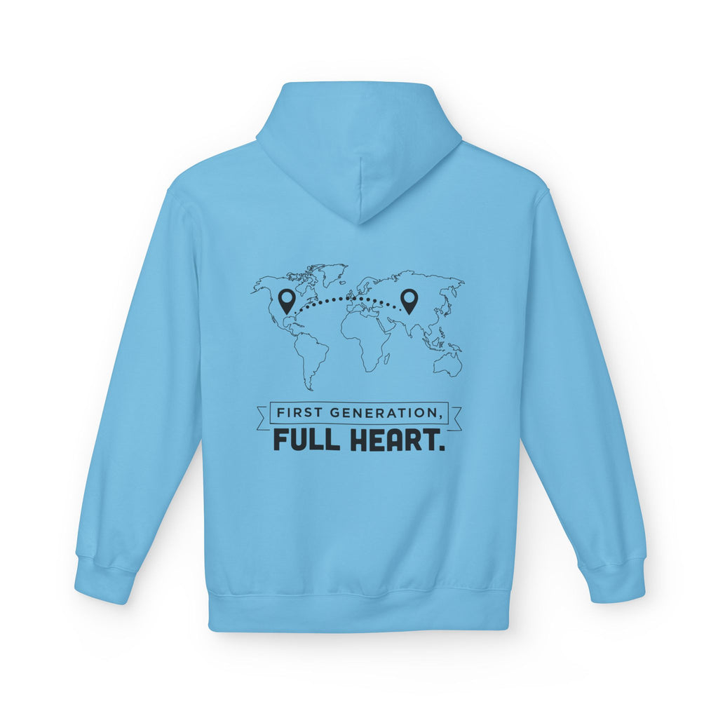 NoCrve 'First Generation, Full Heart' Hoodie — Inspirational Travel Map Pullover