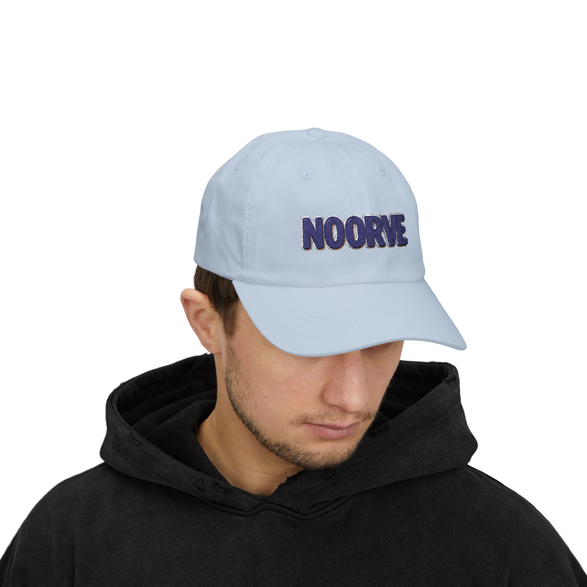 Dad Cap — Embroidered "NOORVE" White Classic Baseball Hat