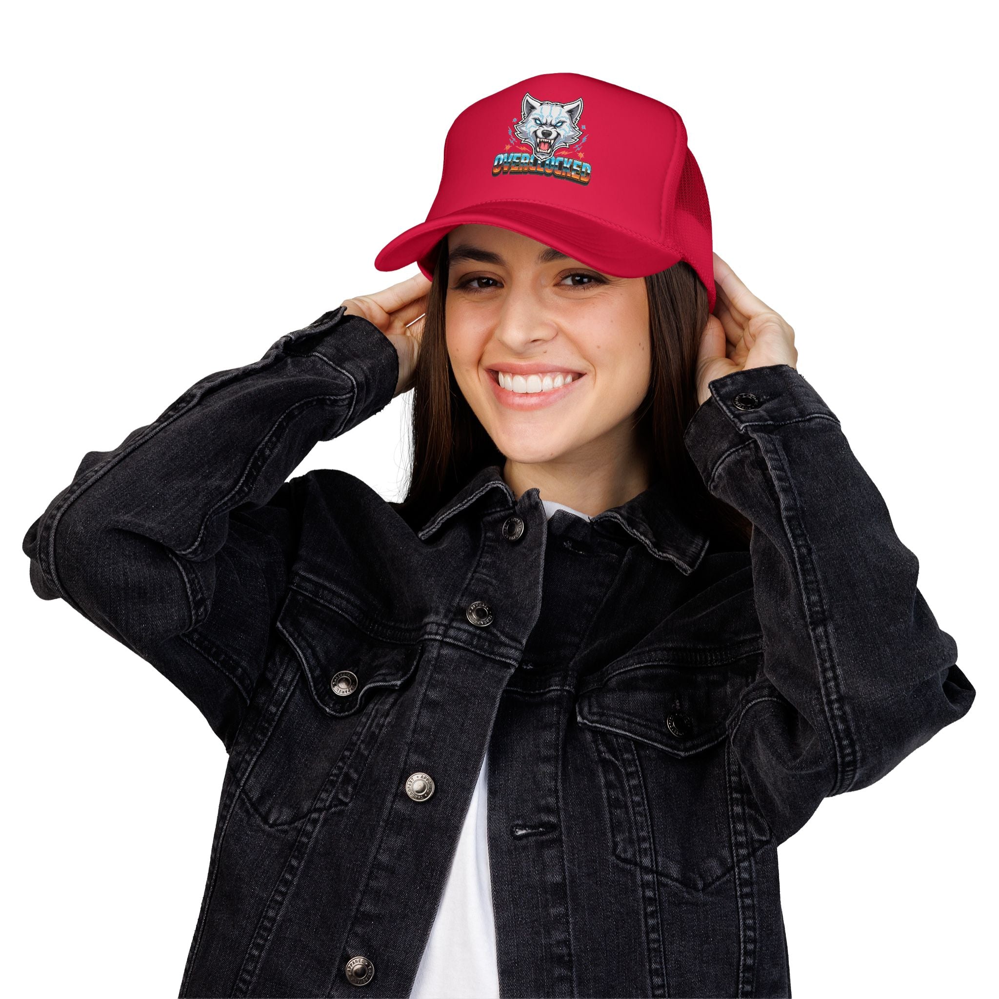 Wolf Trucker Hat — Fierce Arctic Wolf Foam Trucker Cap