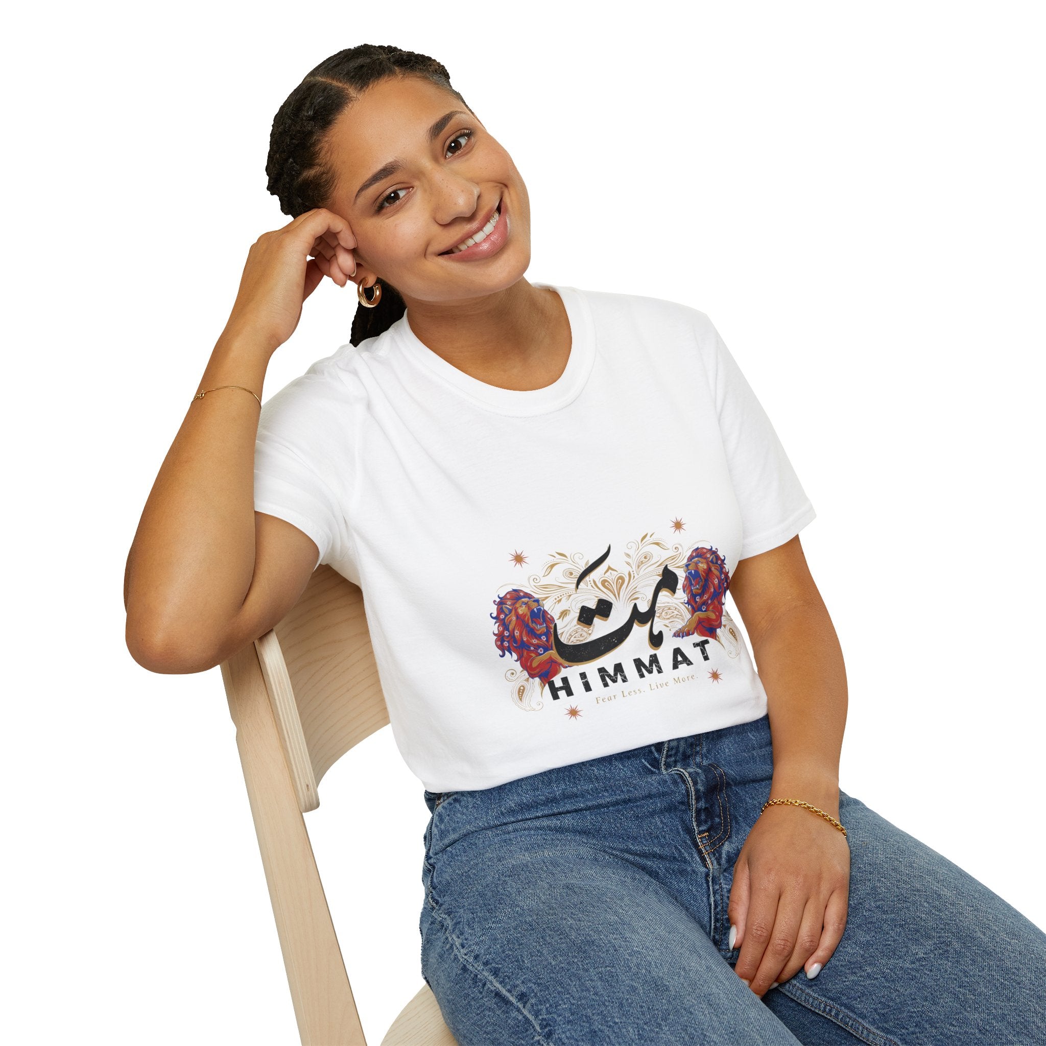 Himmat Floral Calligraphy T-Shirt — Inspirational Urdu Design