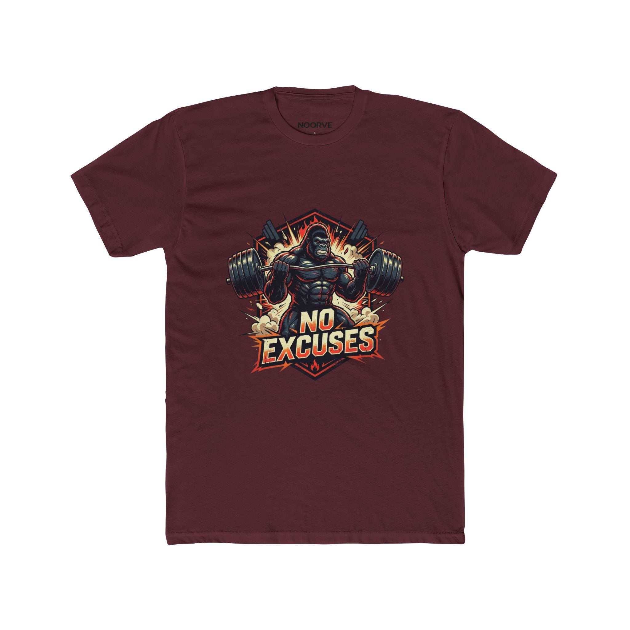 No Excuses Gym T‑Shirt — Motivational Weightlifting Tee