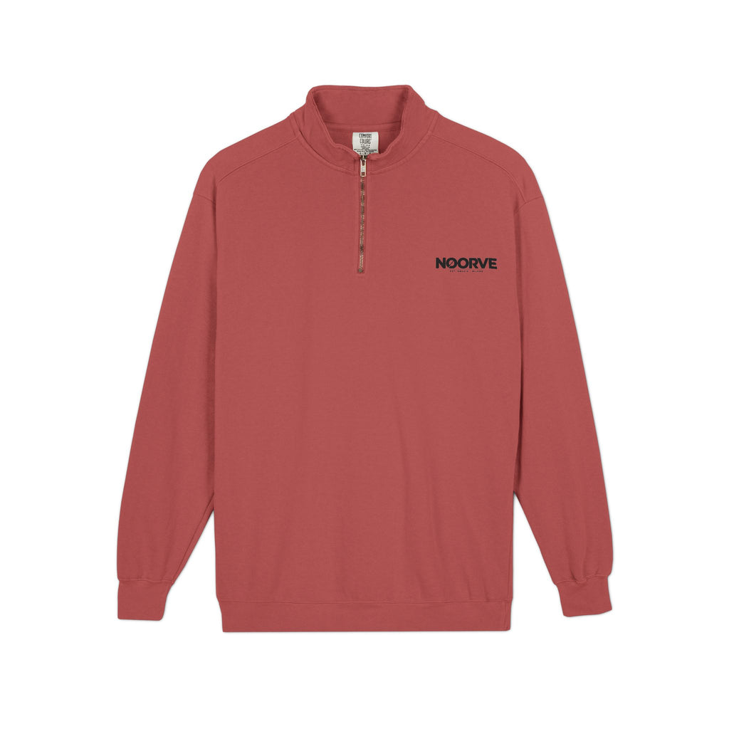 Quarter-Zip Sweatshirt — Midnight Snack Crew Raccoon Graphic | Noorve | Sweatshirt