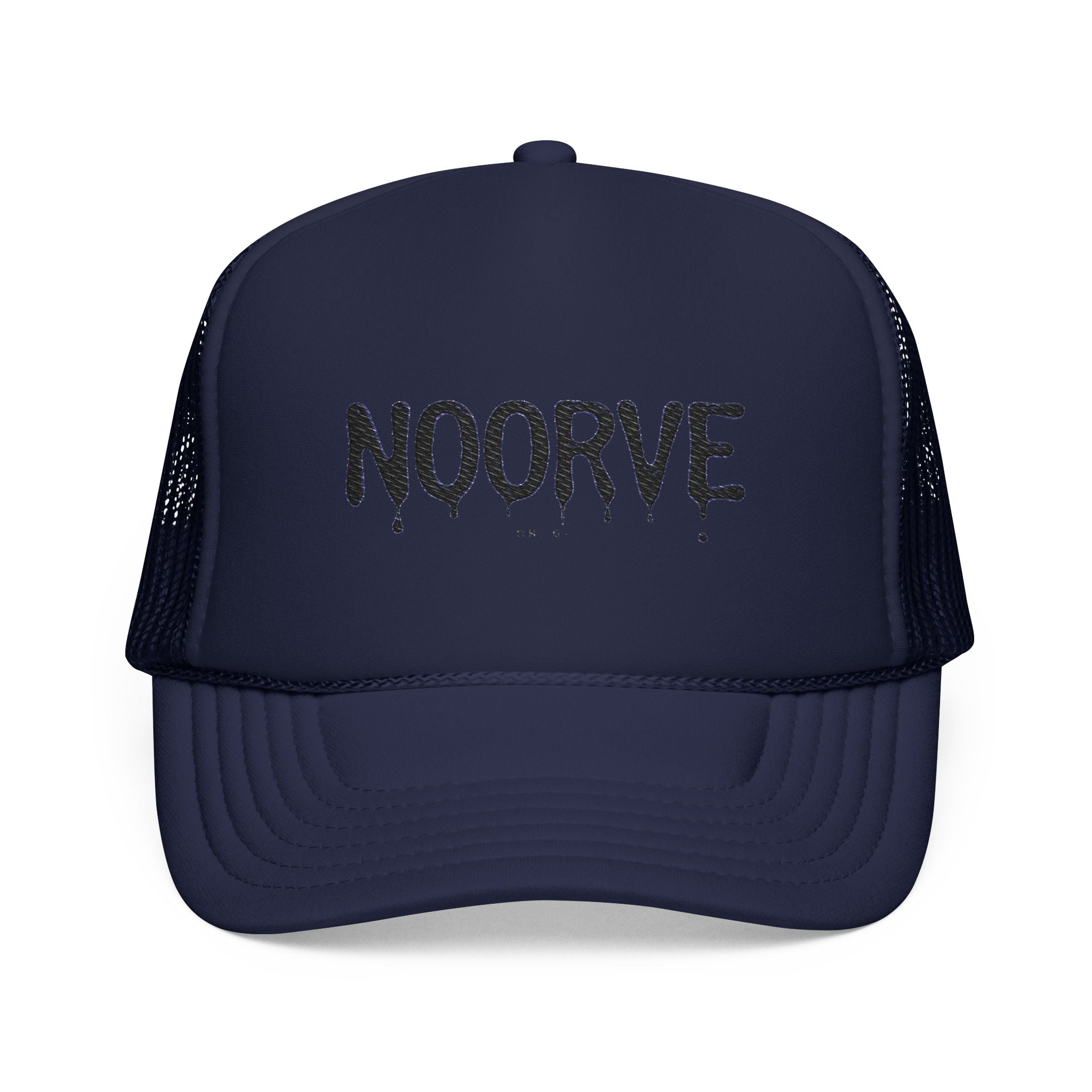 Drip Logo Trucker Hat — Noorvé Glimmer Foam Cap | Noorve | Hats