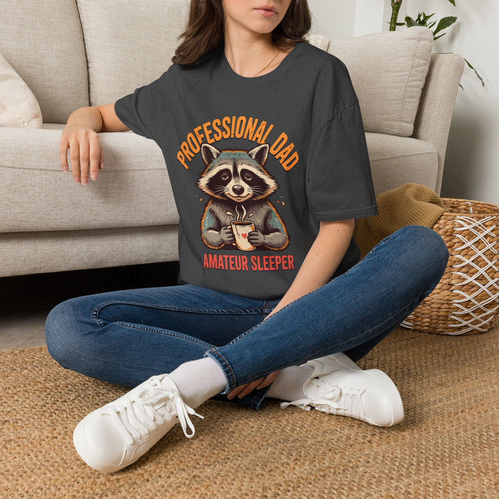 Dad T-Shirt — Professional Dad, Amateur Sleeper Raccoon Graphic Tee | Noorve | T-Shirt
