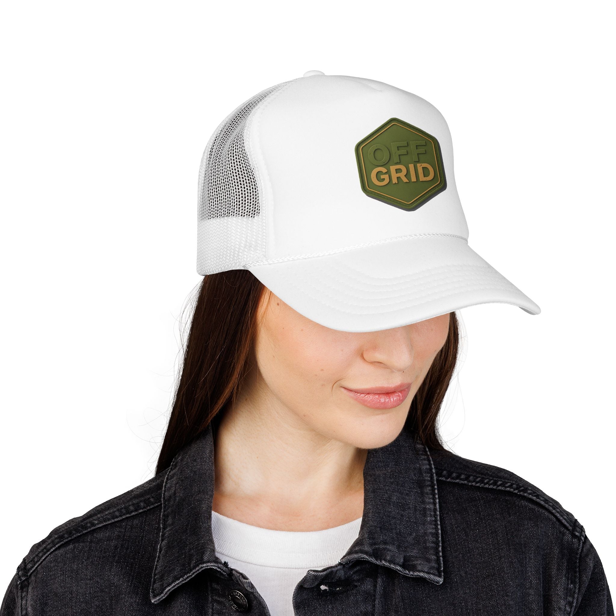Off Grid Trucker Hat — Outdoor Adventure Foam Mesh Cap