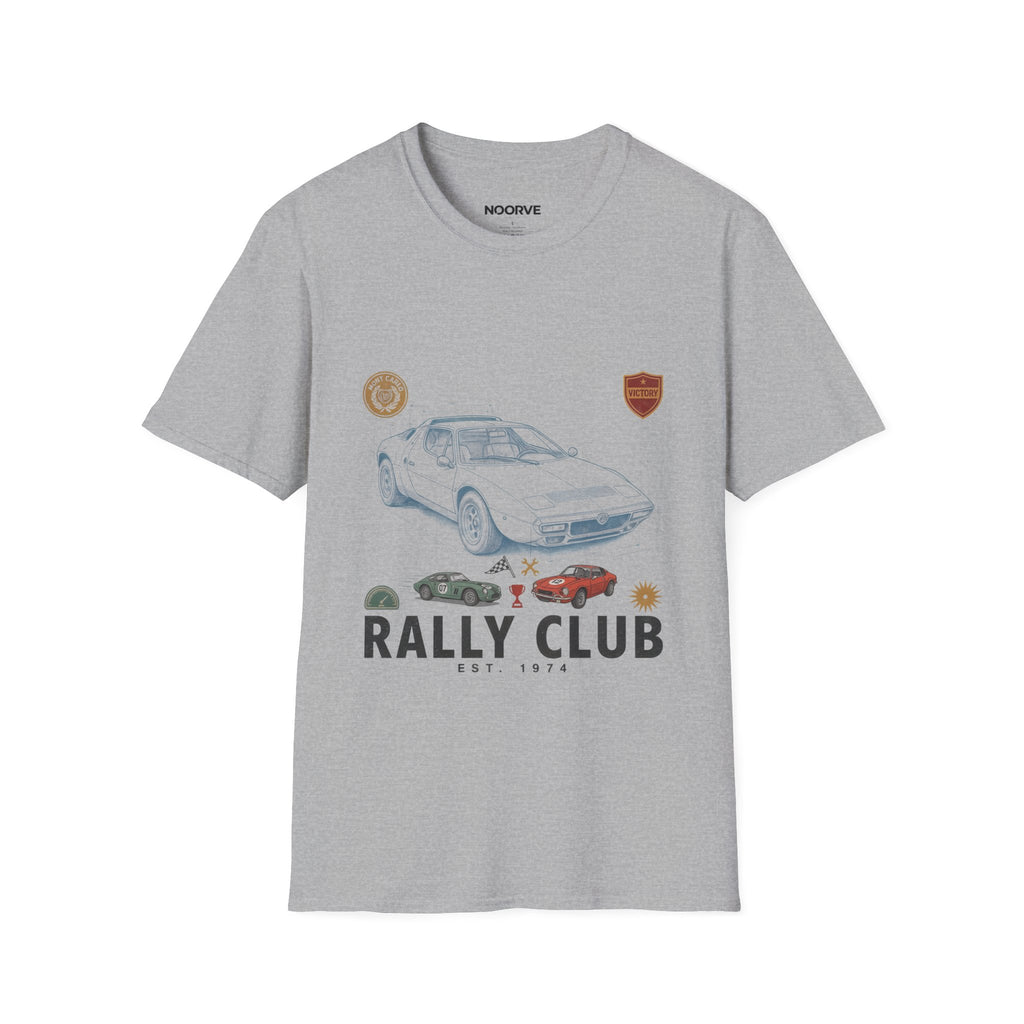 Rally Club Vintage Sports Car T-Shirt — Classic Rally Driving Tee