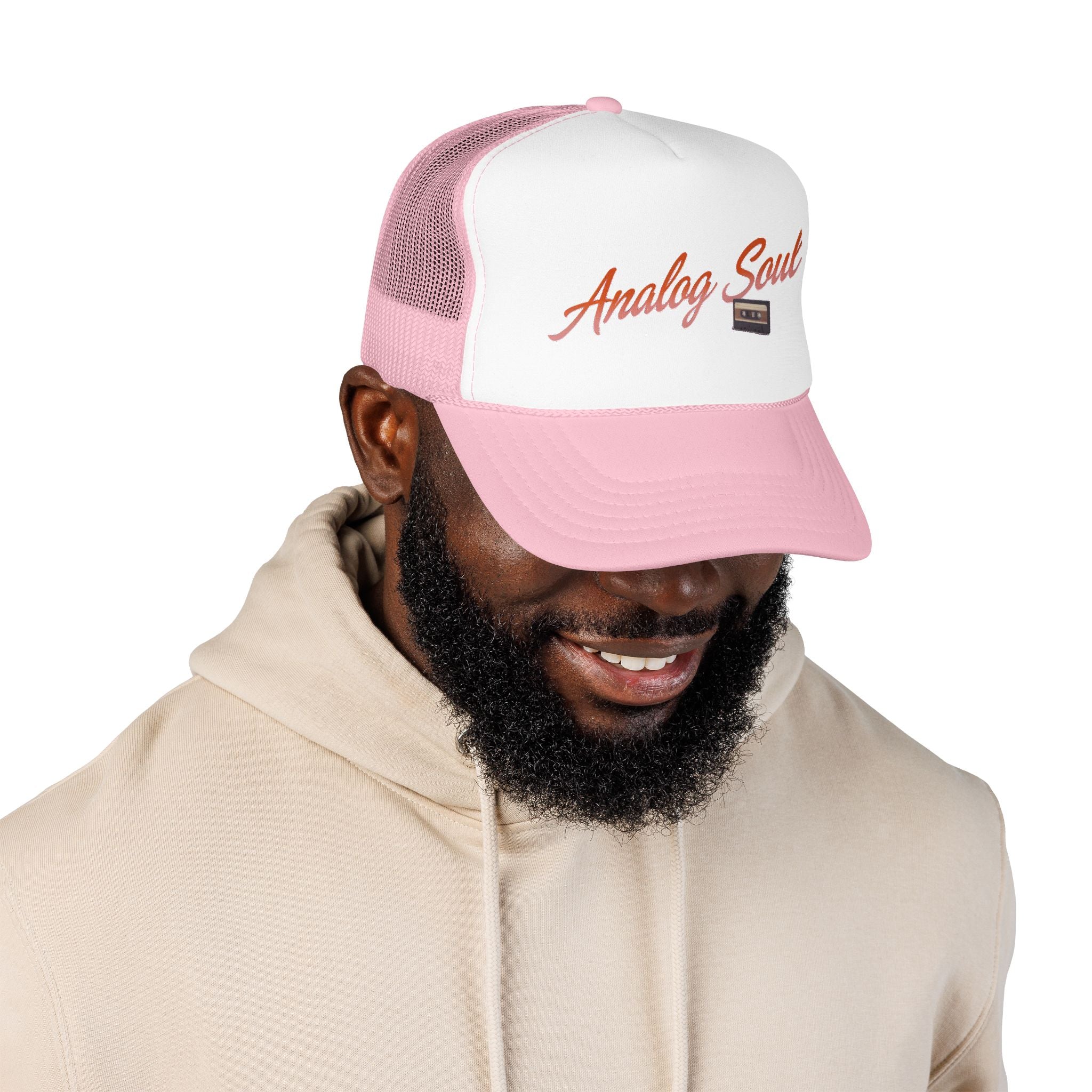 Analog Soul Trucker Hat — Retro Cassette Foam Trucker Cap