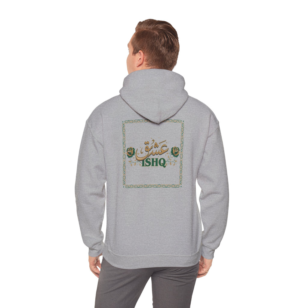 Noorve 'ISHQ' Script Hoodie — Floral Arabic Love Graphic Pullover | Noorve | Hoodie