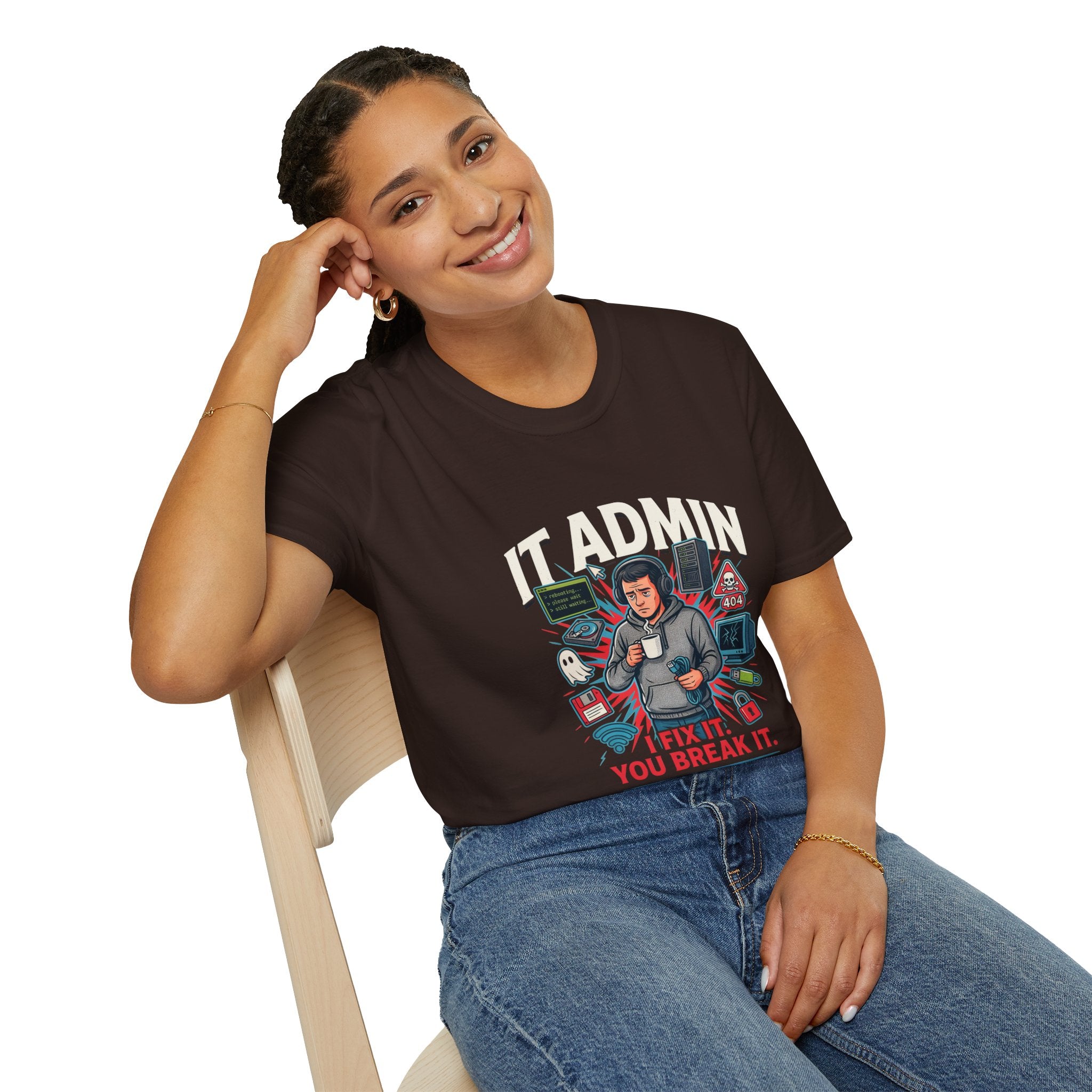 IT Admin T‑Shirt – "I Fix It If You Break It" Graphic Tee for Tech Professionals