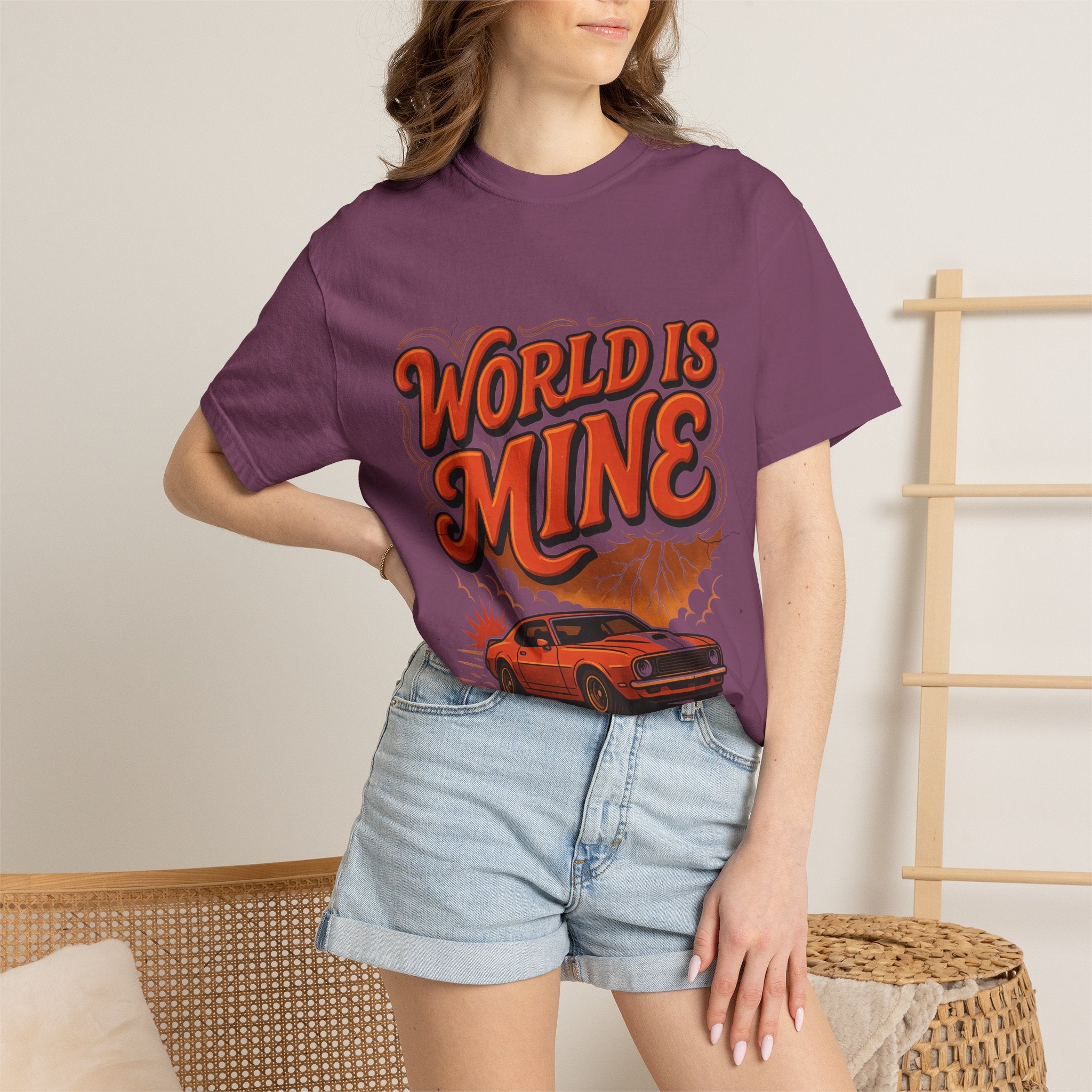 World Is Mine Vintage Muscle Car T-Shirt