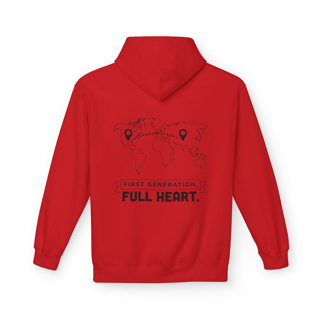 NoCrve 'First Generation, Full Heart' Hoodie — Inspirational Travel Map Pullover