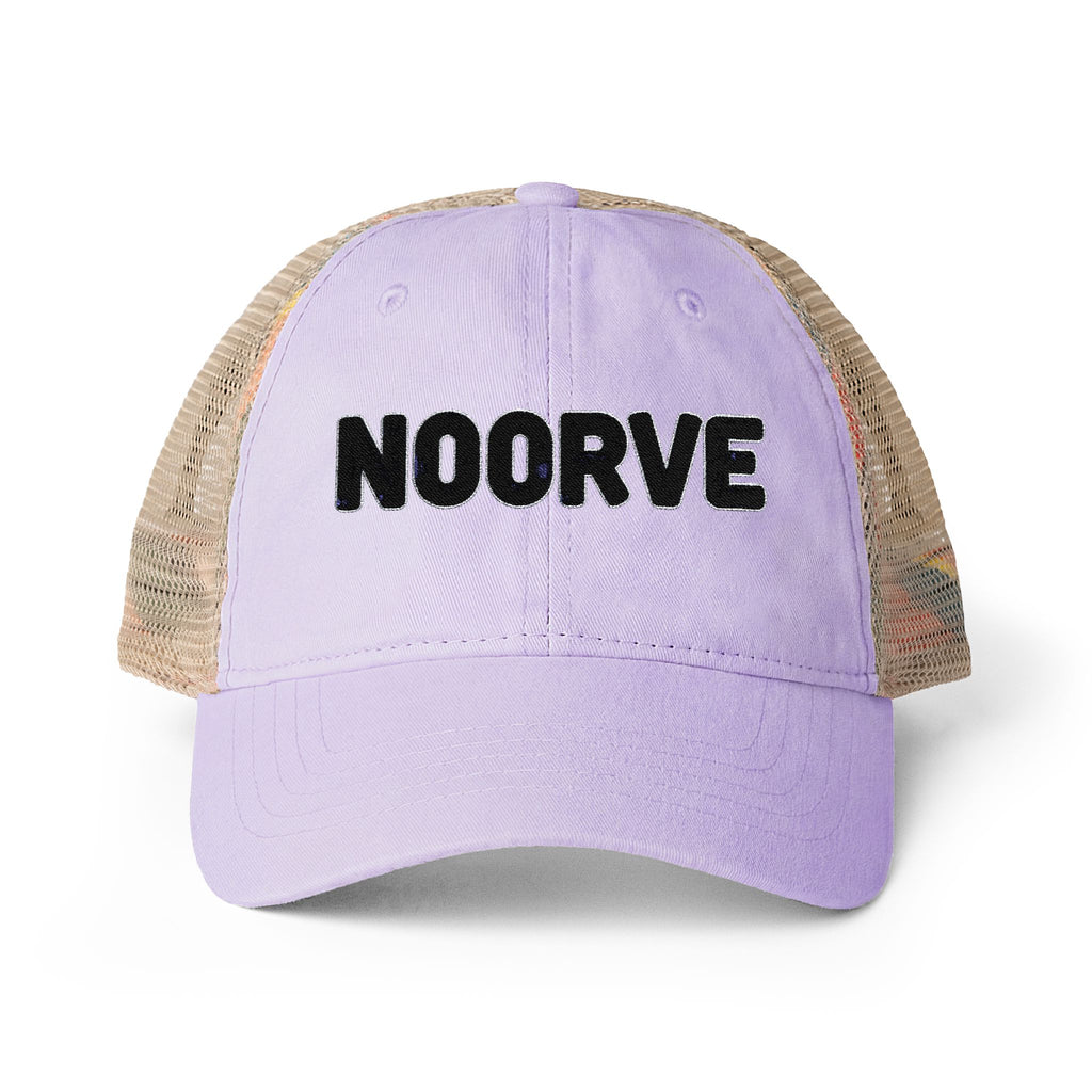 Lavender Stripe Washed Mesh-Back Cap | Noorve | Hats
