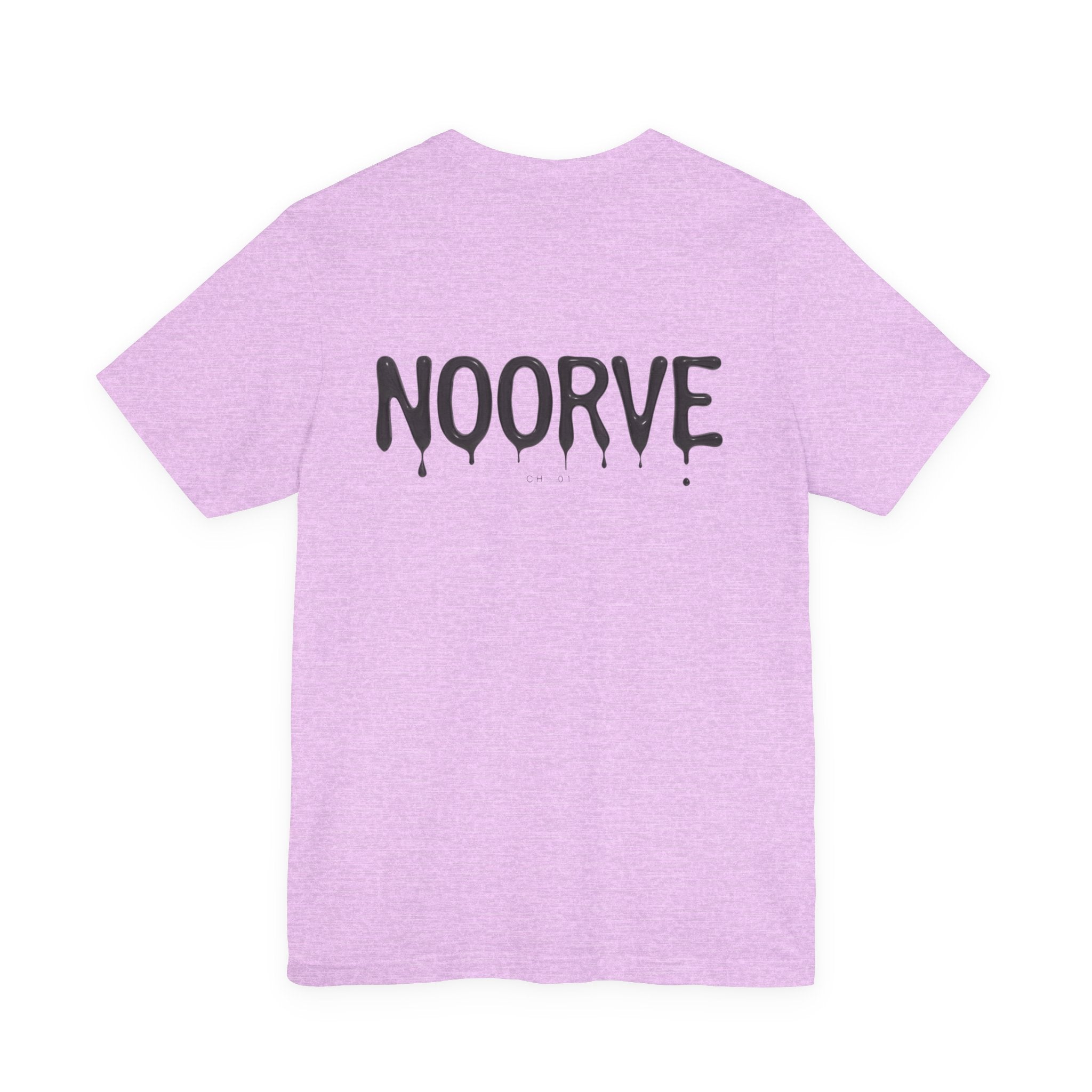 Noorve Drip Logo T-Shirt — Graphic White Tee with Gothic Dripping Text