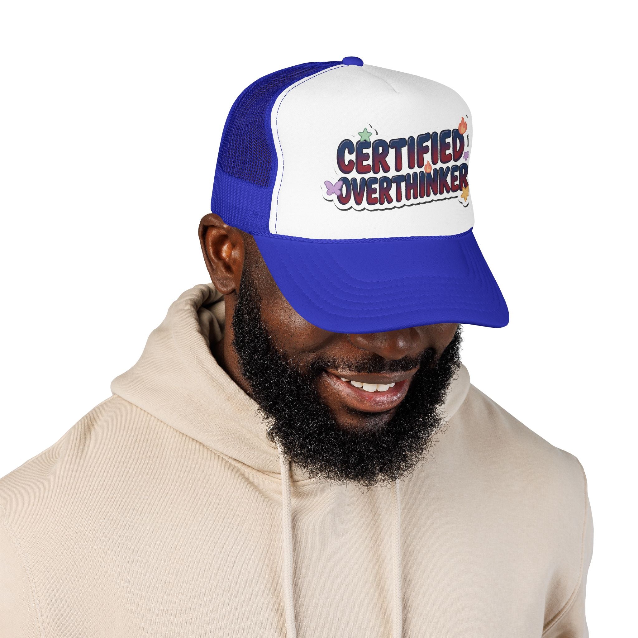 Trucker Hat — "Certified Overthinker" Foam Patch Cap