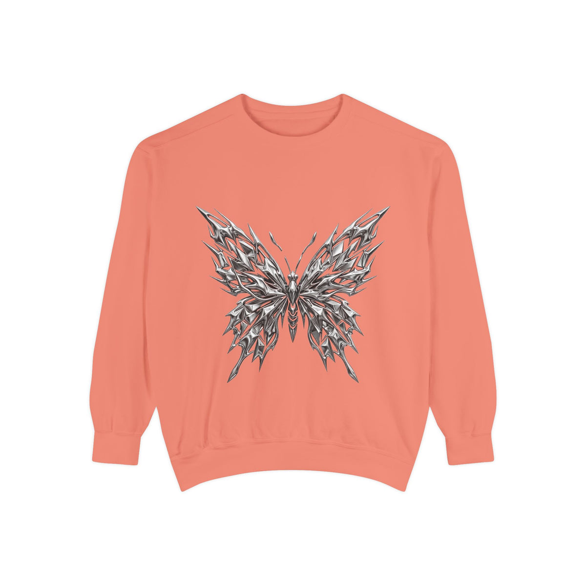 Butterfly Sketch Sweatshirt — Hand-Drawn Monochrome Butterfly Crewneck