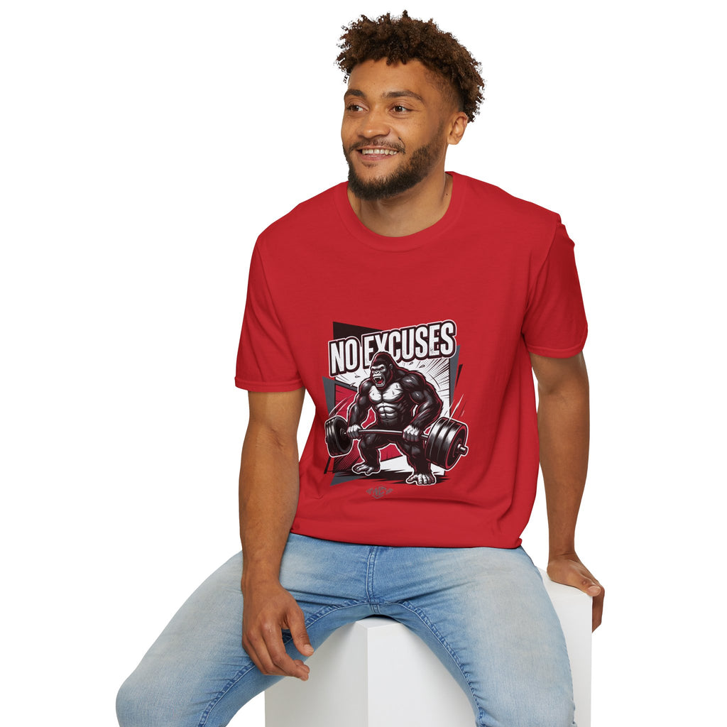 No Excuses T-Shirt — Motivational Gym Gorilla Fitness Tee