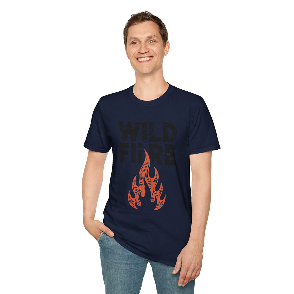 Wild Fire Graphic T‑Shirt — Bold Flame Typography Tee