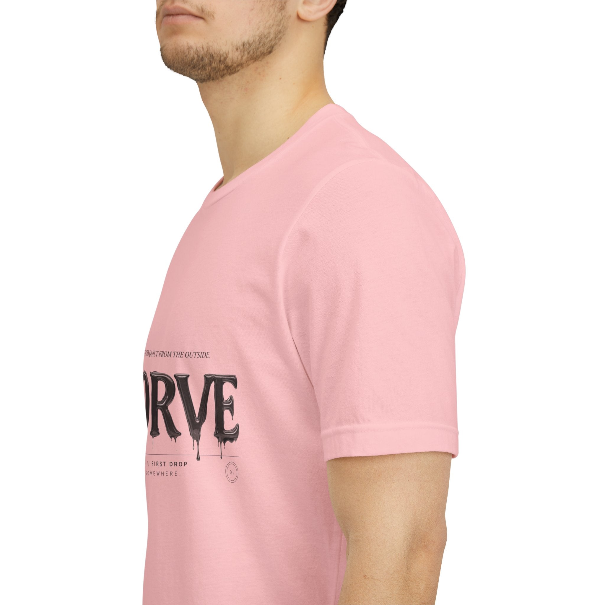 Noorve Drip Logo T-Shirt — Graphic White Tee with Gothic Dripping Text