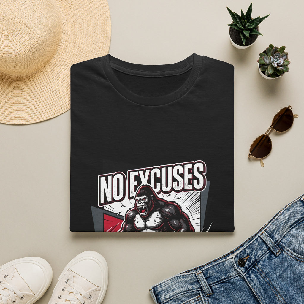 No Excuses T-Shirt — Motivational Gym Gorilla Fitness Tee | Noorve | T-Shirt
