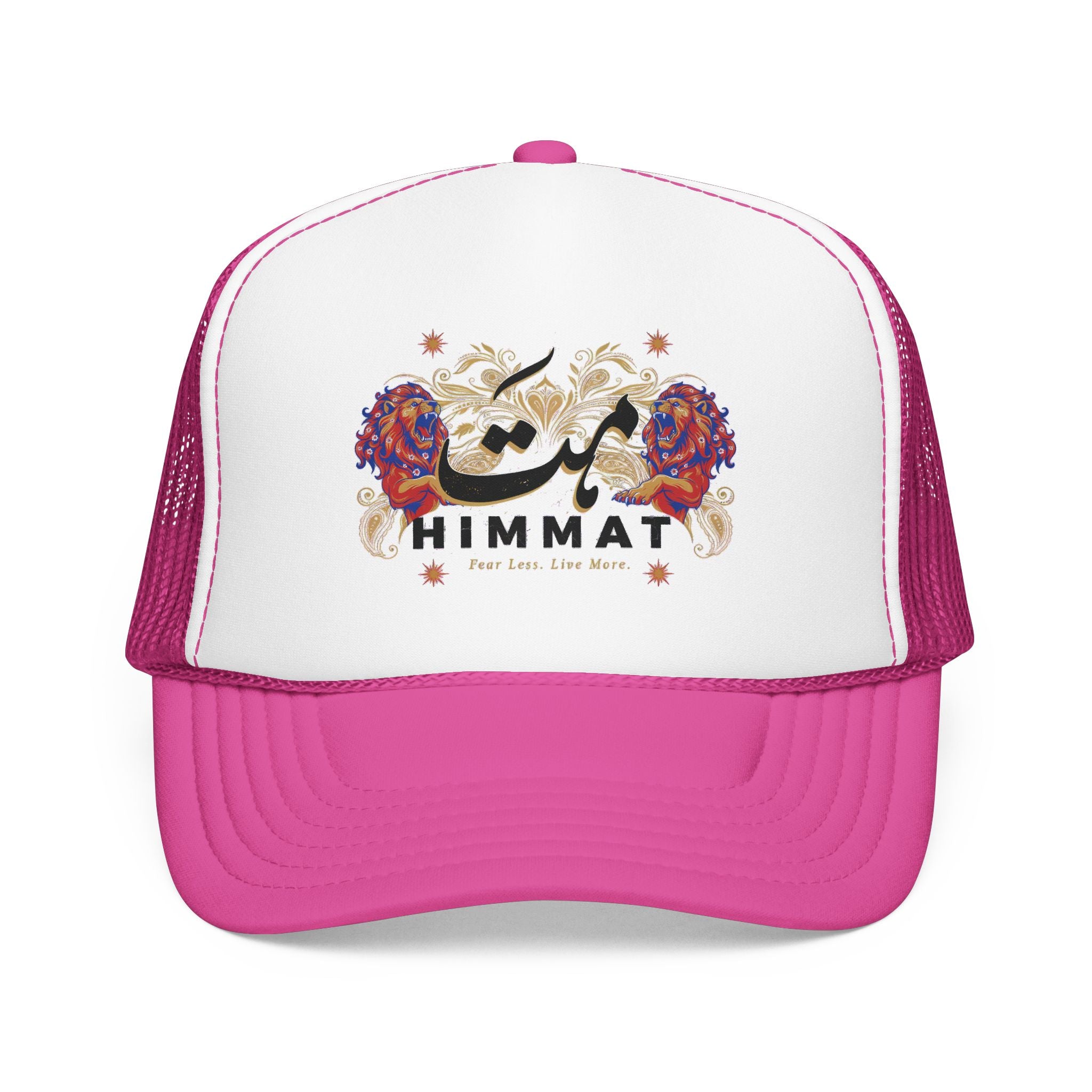 Trucker Hat — Vintage Floral Rose Skull Design (Live Loud, Live More) | Noorve | Hats