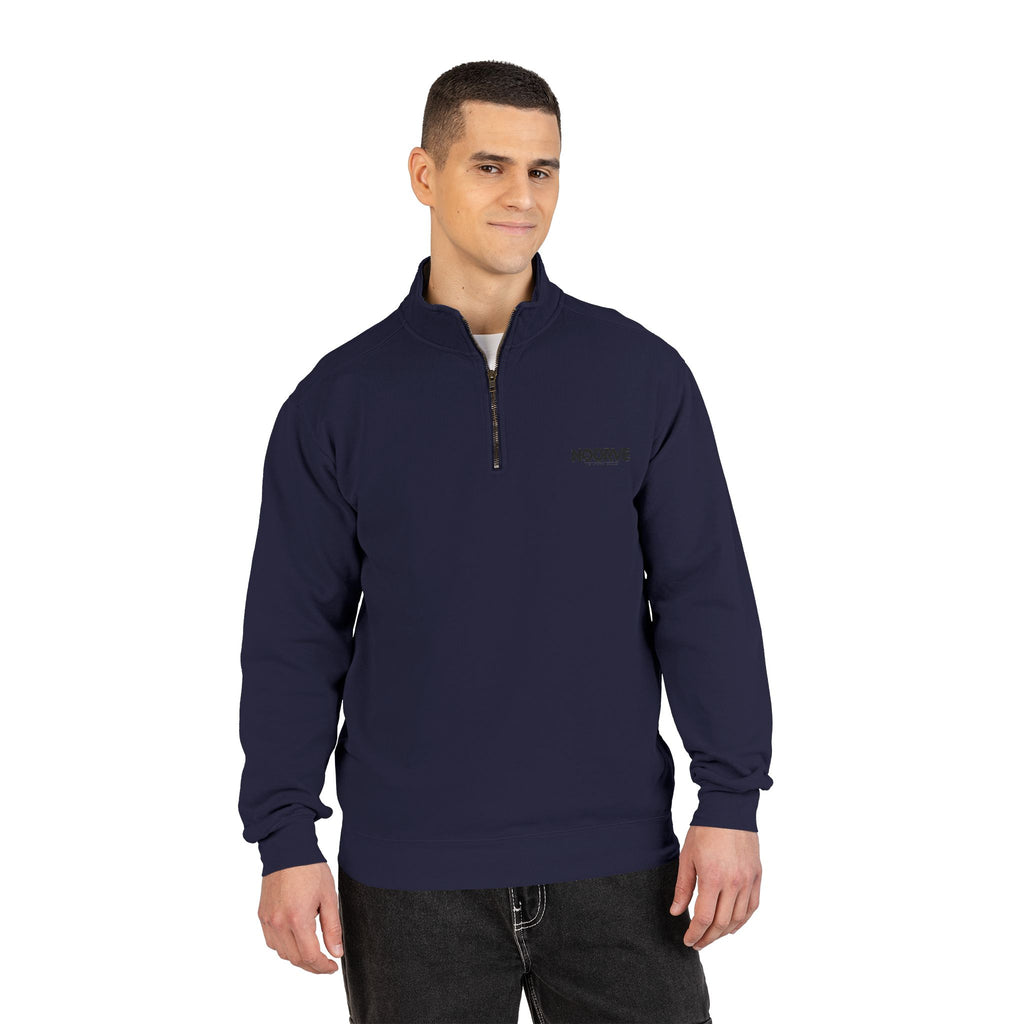 Quarter-Zip Sweatshirt — "Midnight Snack Crew" Raccoon Graphic