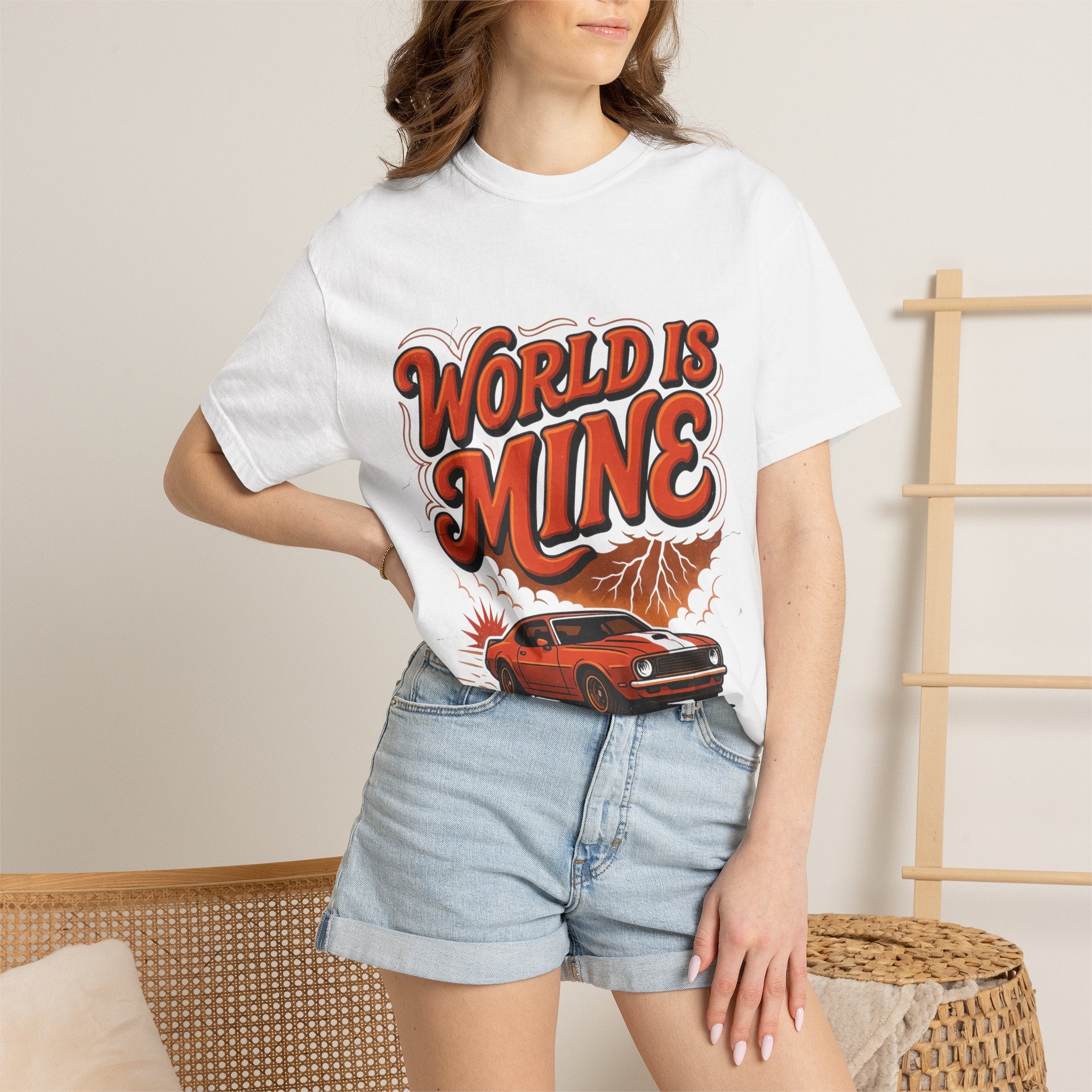 World Is Mine Vintage Muscle Car T-Shirt