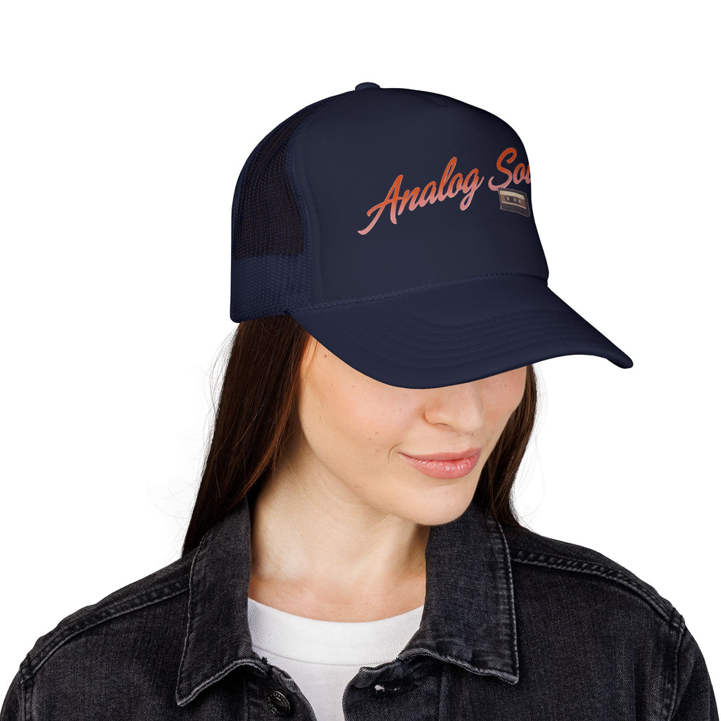 Trucker Hat — "Analog Soul" Retro Cassette Foam Cap