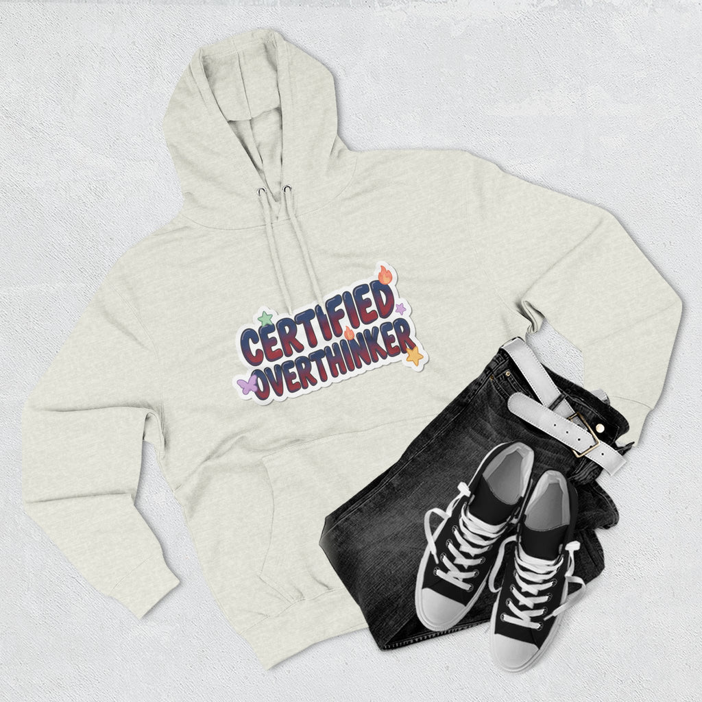 Hoodie — 'Certified Overthinker' & 'Anti Surfing Sun Club' Graphic Pullover