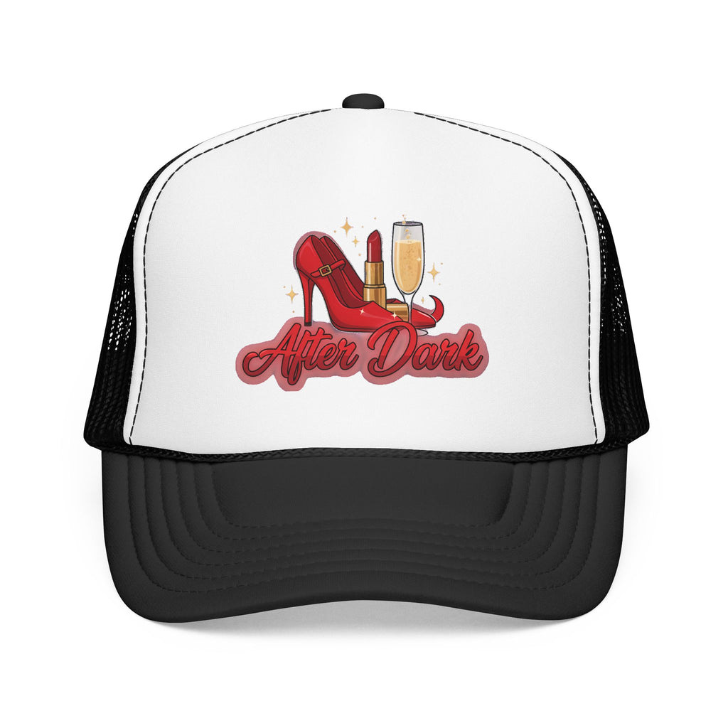 After Dark Trucker Hat — Red Heels & Champagne Foam Cap | Noorve | Hats