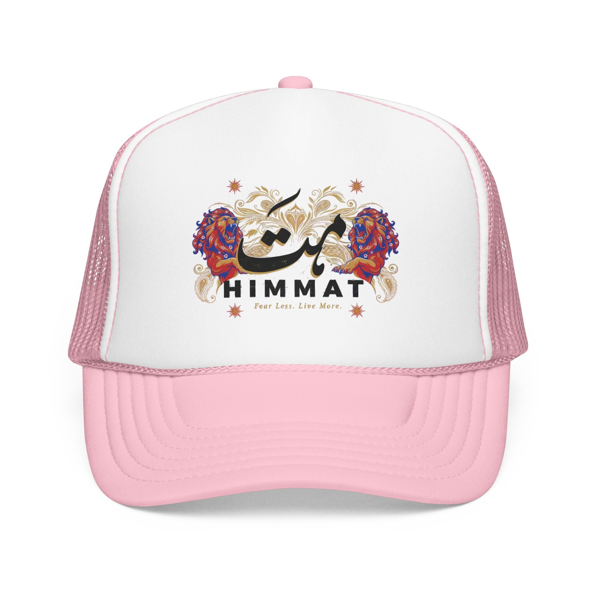 Trucker Hat — Vintage Floral Rose Skull Design (Live Loud, Live More) | Noorve | Hats