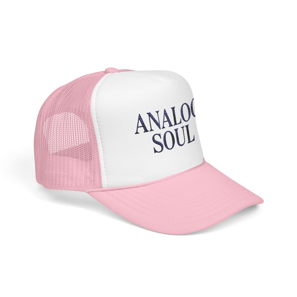 Analog Soul Trucker Hat — Retro Music-Inspired Foam Mesh Cap