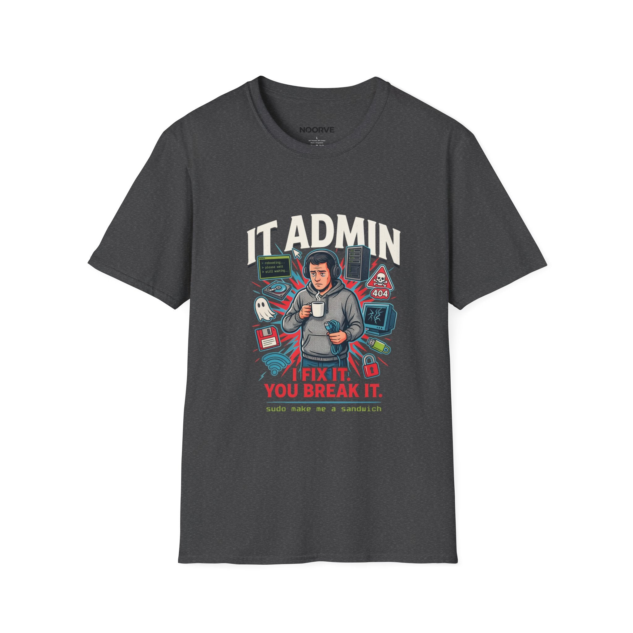 IT Admin T‑Shirt – "I Fix It If You Break It" Graphic Tee for Tech Professionals