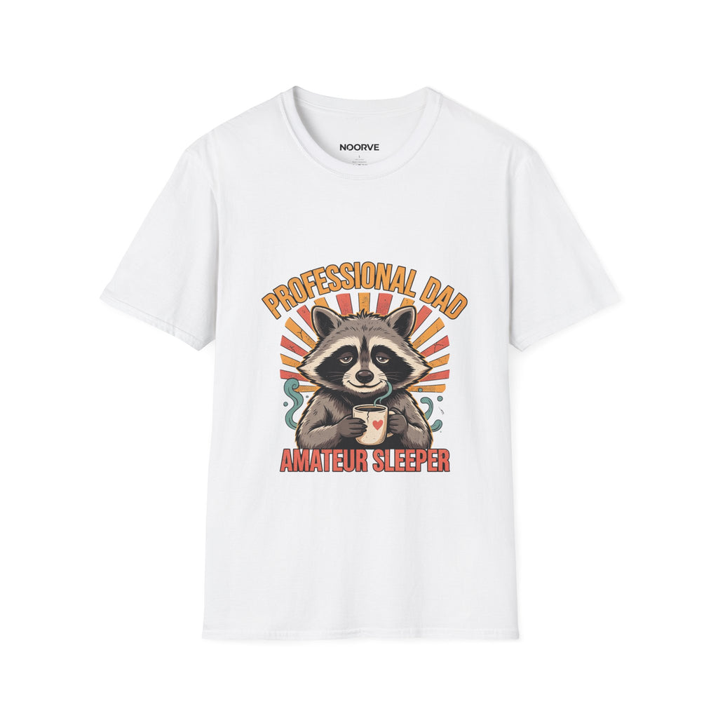 Dad T-Shirt – “Professional Dad, Amateur Sleeper” Cute Raccoon Father’s Day Tee