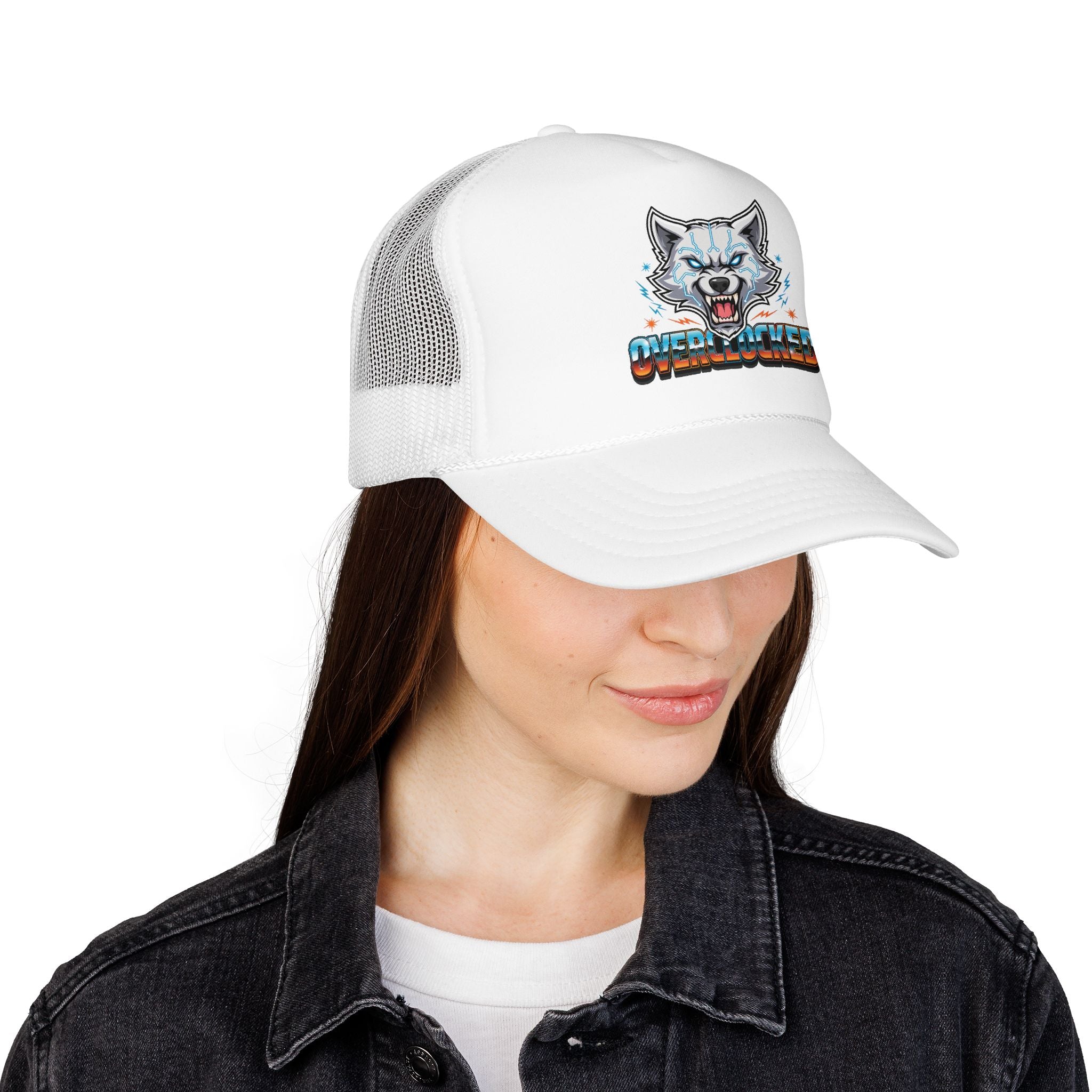Wolf Trucker Hat — Fierce Arctic Wolf Foam Trucker Cap