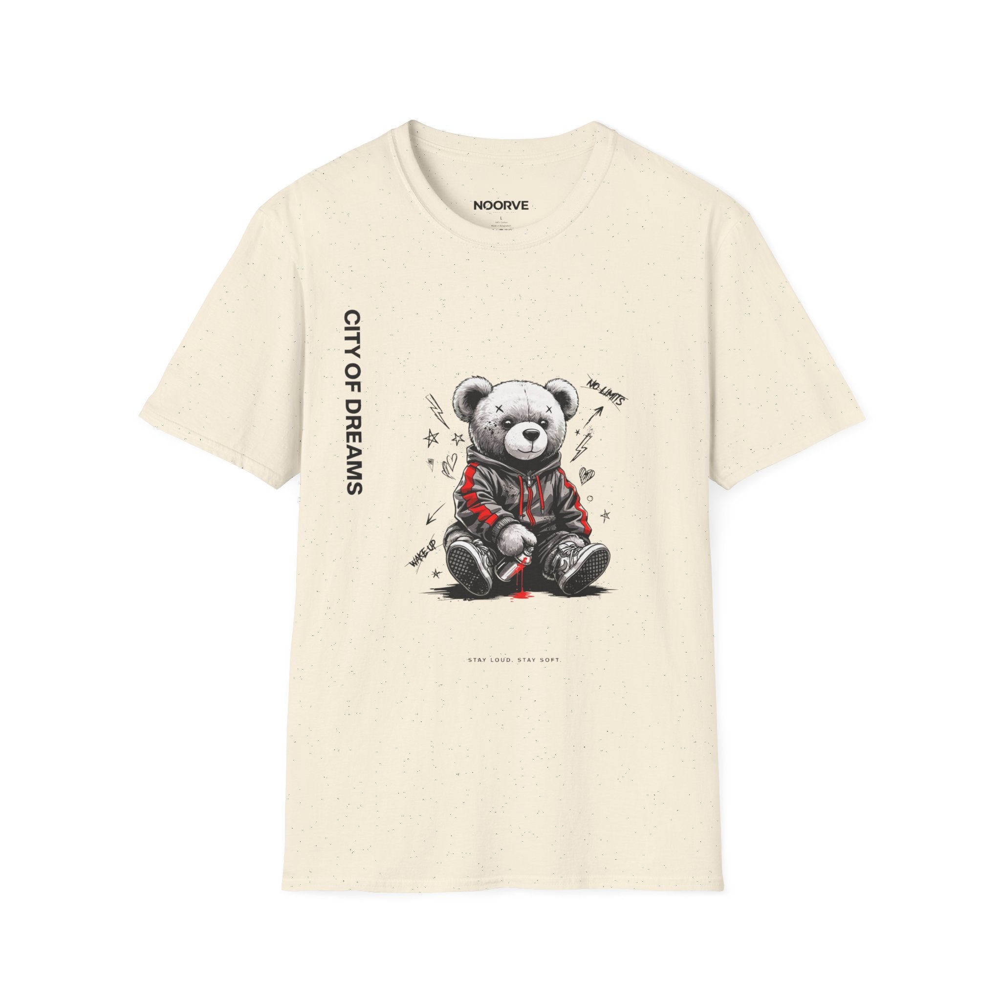 City of Dreams Teddy Bear T-Shirt — Cute Grunge Graphic Tee | Noorve | T-Shirt