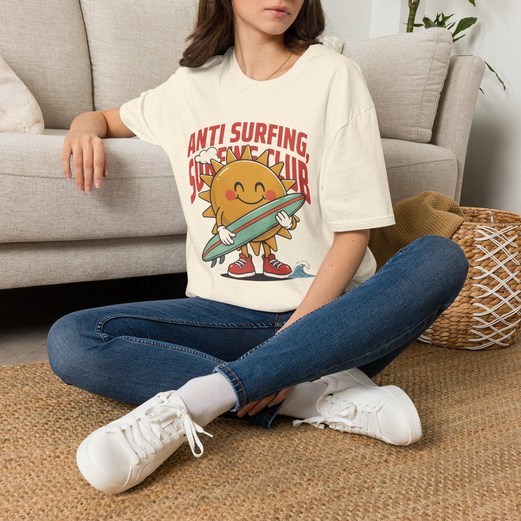 Anti Surfing Sun Club T-Shirt — Funny Retro Surfing Graphic Tee