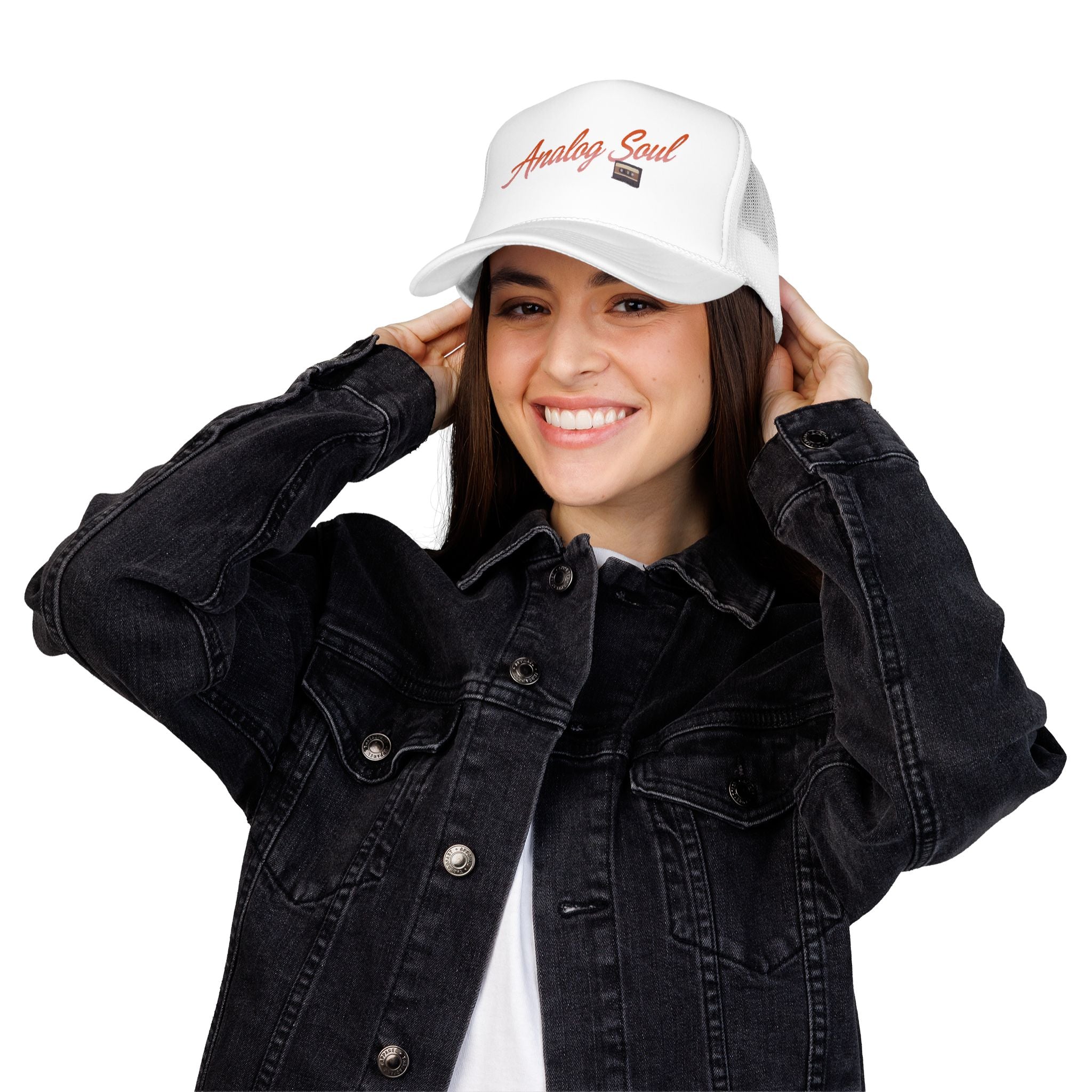 Analog Soul Trucker Hat — Retro Cassette Foam Trucker Cap