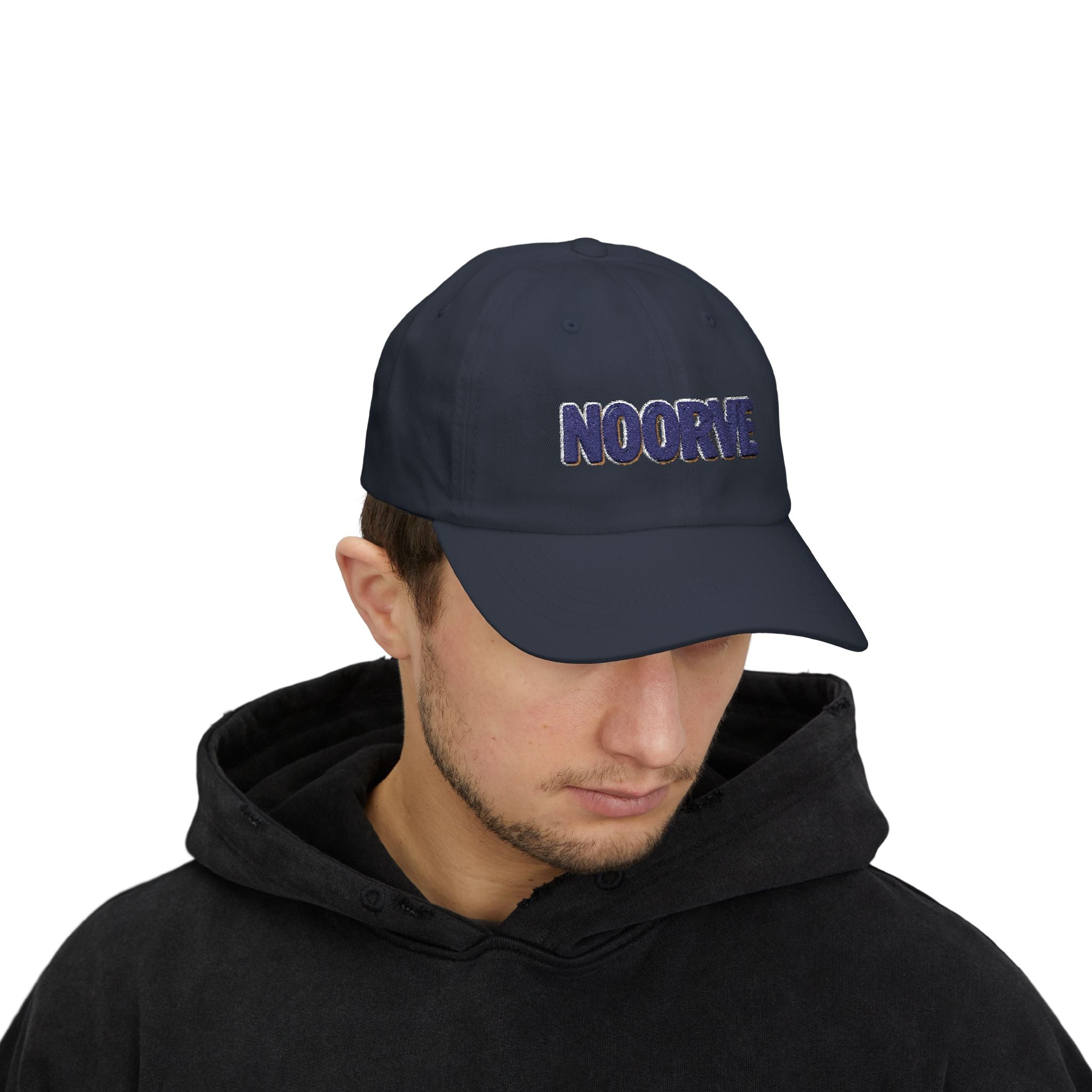 Dad Cap — Embroidered "NOORVE" White Classic Baseball Hat