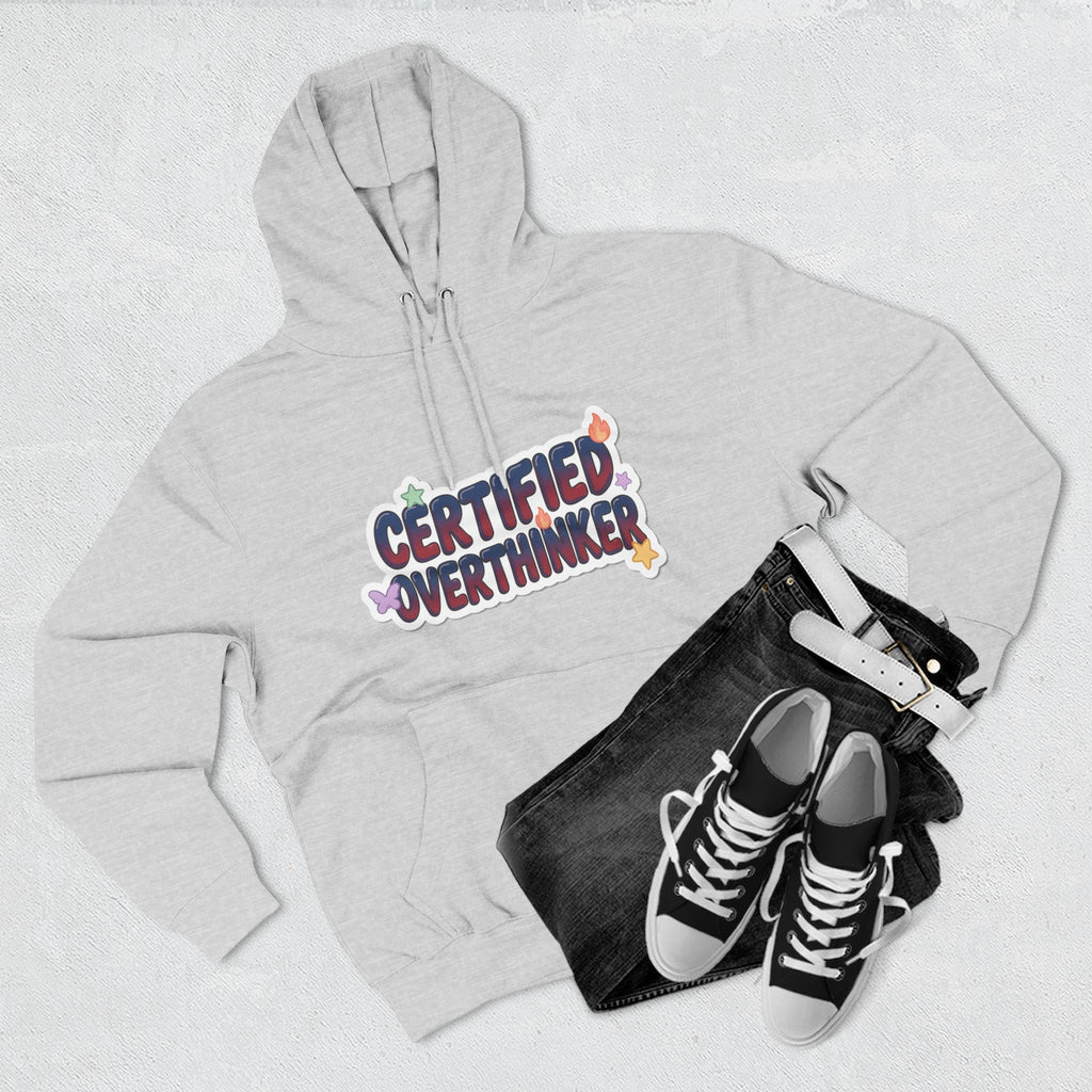 Hoodie — 'Certified Overthinker' & 'Anti Surfing Sun Club' Graphic Pullover