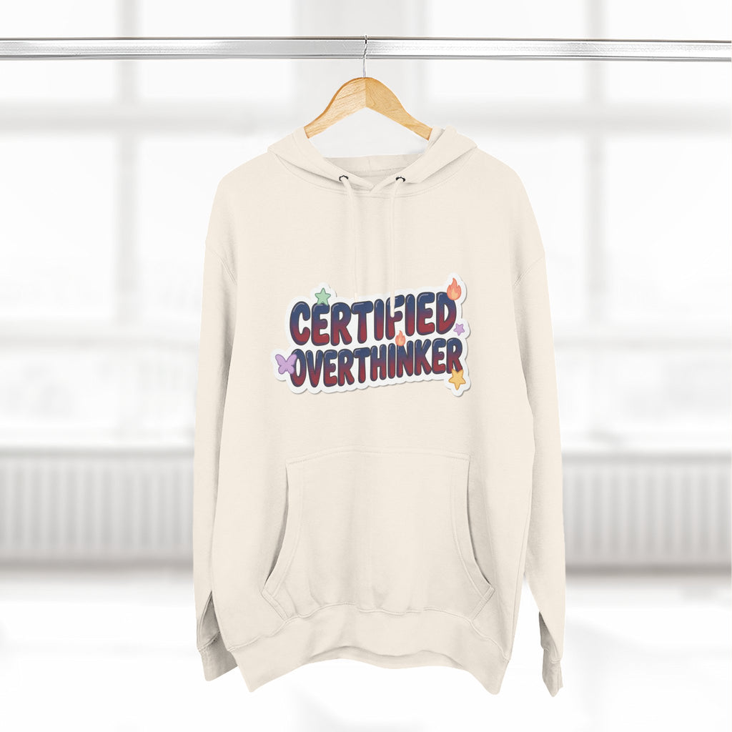 Hoodie — 'Certified Overthinker' & 'Anti Surfing Sun Club' Graphic Pullover