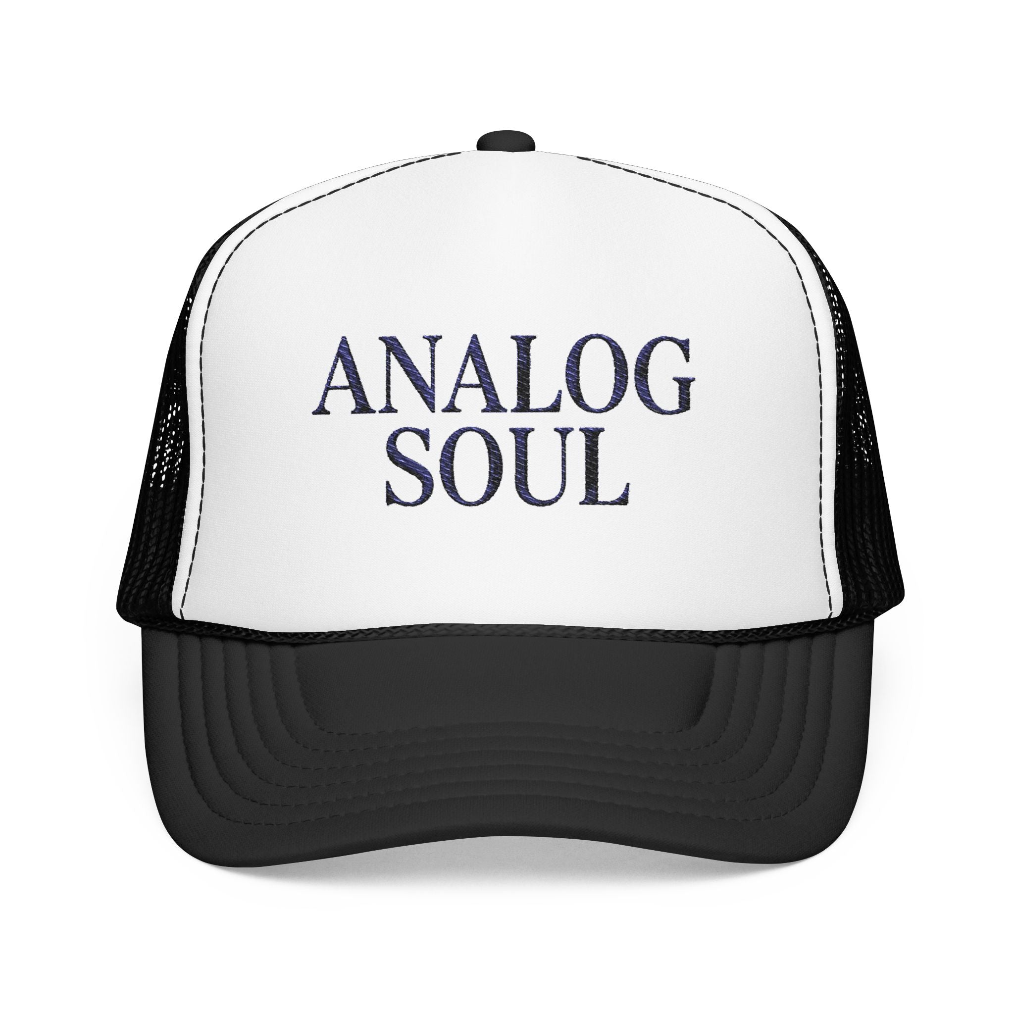 Analog Soul Trucker Hat — Retro Music-Inspired Foam Mesh Cap | Noorve | Hats