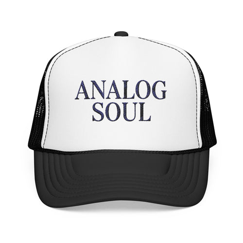 Analog Soul Trucker Hat — Retro Music-Inspired Foam Mesh Cap | Noorve | Hats