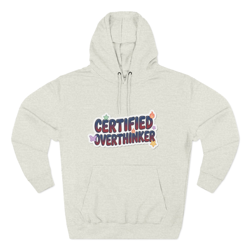 Hoodie — 'Certified Overthinker' & 'Anti Surfing Sun Club' Graphic Pullover