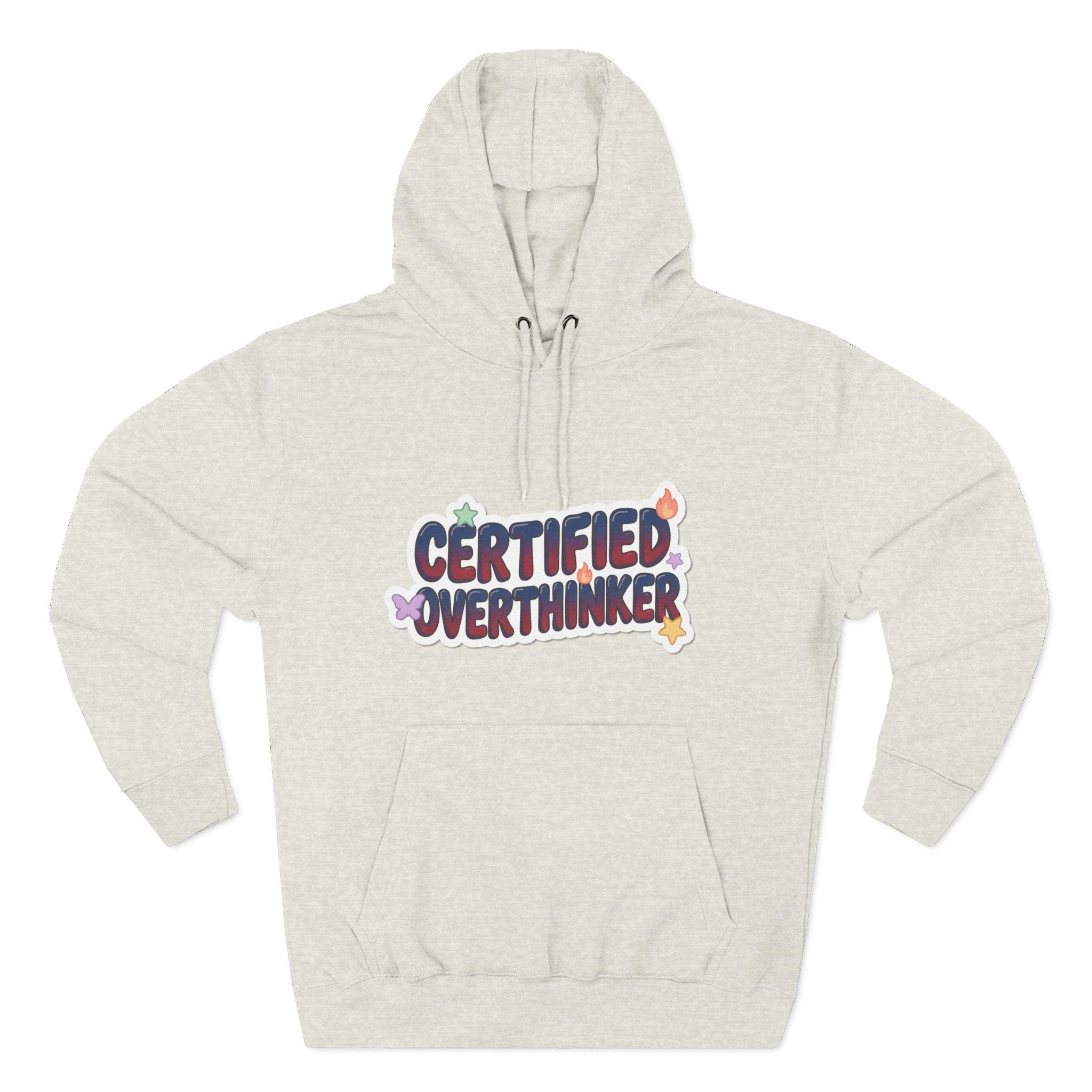 Hoodie — 'Certified Overthinker' & 'Anti Surfing Sun Club' Graphic Pullover